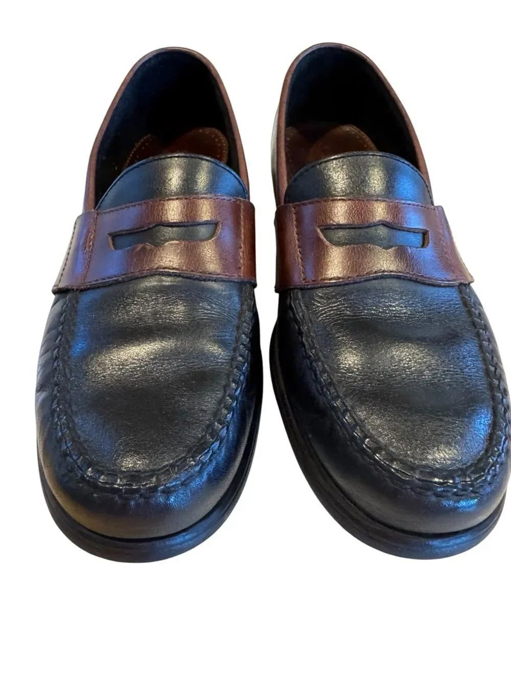 Sperry “Wetlands” Men's Two-Tone Leather Penny Loafers Slip-On Shoes Sz 9